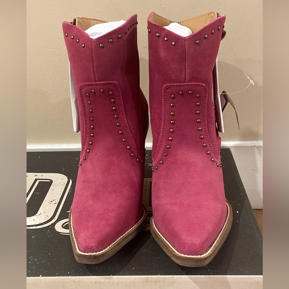 Dingo Classy N Sassy Women’s Western Boot Fuchsia Suede  - Picture 4 of 12
